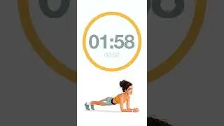2 Minute Plank Timer for Girls | No Music Countdown for Gym & Workout #2mintimer #120seconds #timer