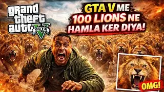 100 loins Attacked Franklin  - GTA v Game play in hindi - GU gaming @TotalGaming093