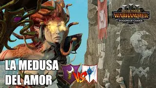 LA MEDUSA DEL AMOR EN EL ESPAÑA VS ITALIA ELFOS OSCUROS VS ALTOS ELFOS TOTAL WAR WARHAMMER 3 #724