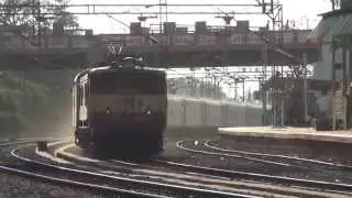 Indian Railways High speed WAM4 action: WAM4 sands and curves with Mysore Chennai Shatabdi