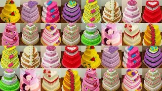 💕Two heart shape cake design/unique Anniversary cake design/heart shape cake design/cake decorating