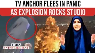 Iranian Anchor RUNS FOR LIFE On Air As Israeli Missile STRIKES Nearby Building | Sahar Emami Video