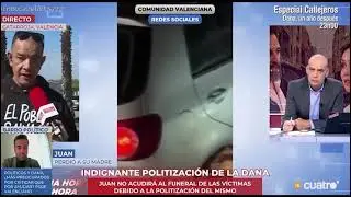 El hijo de una v&iacute;ctima de la dana estalla contra Comprom&iacute;s por 