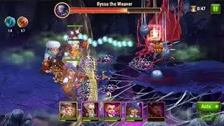 Jhu, Sebastian, Daredevil, Cornelius, Martha vs Ilyssa the Weaver 115 lvl - Hero Wars Mobile - 16.04