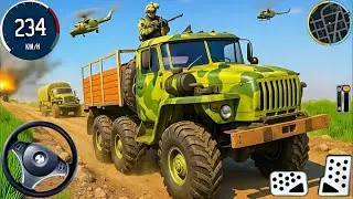 Армейские грузовые игры с вождением грузовиков &mdash; US Offroad Army Truck Driving 3D 2025 &mdash; геймплей...