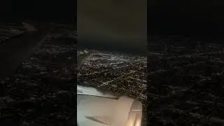 Airbus A319 Window Seat night flight