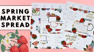 PLAN WITH ME | SPRING MARKET SPREAD | THE HAPPY PLANNER