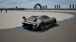 High-Speed Elegance: Sports Car on the Track with Deep House Vibes