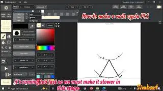How to make simple walk cycle pt1 #animation #anime #rough #2danimation 