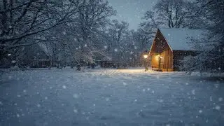 Winter Fairy Tale: A Cabin by the Forest Covered in Snow