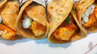 Paneer Frankie - How to make homemade paneer wrap