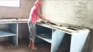 How To Install Granite Kitchen Table -                         Kitchen Table Complete! Part  (2)