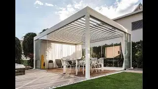 Retractable Bioclimatic Louvred Pergola&nbsp;Roof UK