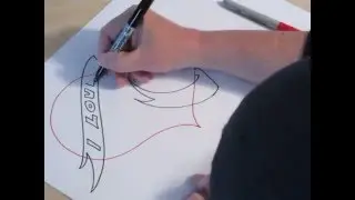 HOW TO DRAW A HEART W/BANNER (I LOVE YOU)