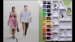 watercolor figures easy people