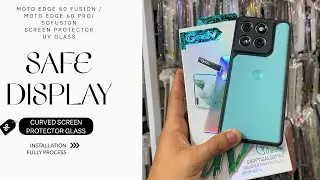 How to install Moto Edge 60 Fusion 5g Screen Protector curved tempered UV Glass #motoedge60fusion