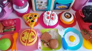 🌭🍕Mini kitchen Cooking Fast food Asmr Satisfying with Unboxing Review Toys {ASMR Toy Unboxing}🍔🍟