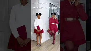 Wearing Vs Styling, which one do you prefer? #burgundy #wearingvsstyling #styleinspo #fashioninspo