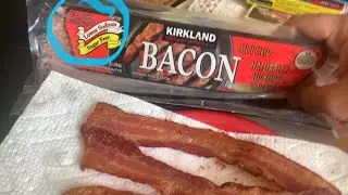 Costco Kirkland Lower Sodium Bacon 0 carbs 0 sugar Yummy