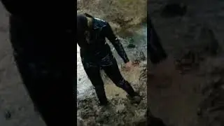 CATSUIT + STILETTO BOOTS #wet #muddy