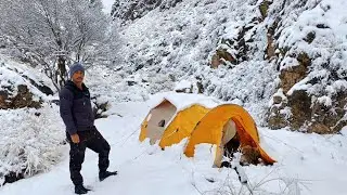 Camping During Heavy Snowfall in Quetta 2025 Hazaragi Vlog