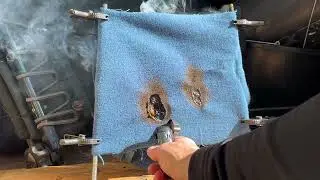 In-house BS EN 13501-1 testing to treated medium blue 67% Prima Alpaca, 33% Merino Wool