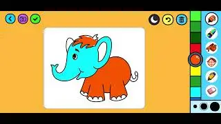 Colourfull Drawing for kids elephant 🐘 