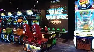 Doing the Cotton Eyed Joe at the Amusement Center in the clouds in Prague, Czech Republic