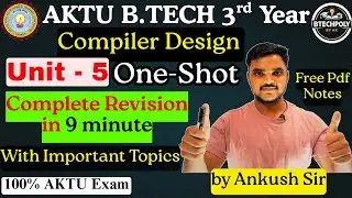 Compiler Design Unit 5 One Shot AKTU 2026 | Most Important Topics | BTech 3rd Year #cd #aktuexam