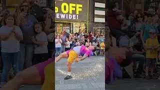 Awesome street performers in Times Square. Midtown Manhattan. New York