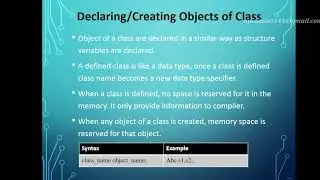Class in OOP | Member Access Specifiers | Creating Object