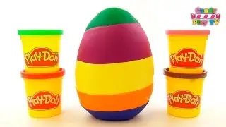 TOP Learn Colors Huge Eggs Surprise Play Doh M&M's Molds Collection Disney Mickey&Minnie Mouse Toys