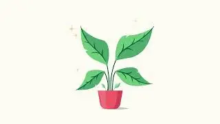 House plant growing animation
