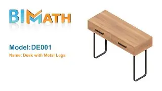 DE001 - Desk with Metal Legs