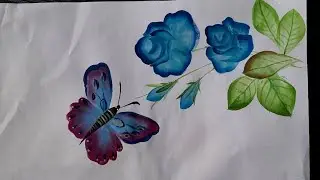 Rose flower 🌺 painting 🎨 I acrylic painting wocol #watercolor #painting 