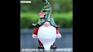 Solar Powered Garden Gnome Statue || Best Solar Lighting
