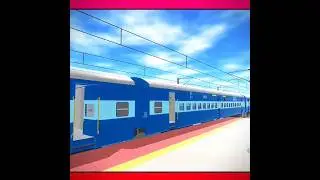 Single ICF train crossing3d BCNA train depart railway station #traingame