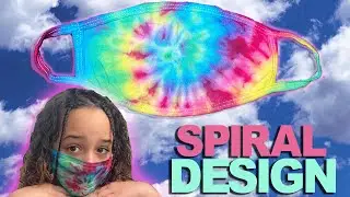 DIY Tie Dye Face Mask! Spiral Design