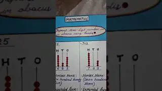 Represent 3 digit number on abacus  using bindis💯 #schoolproject #schoollife #likeandsubscribe