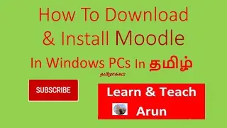 How To Install Moodle in Windows (Tamil) | SETUP MOODLE LMS