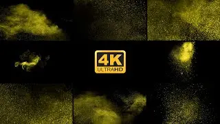 Golden particles background 4k