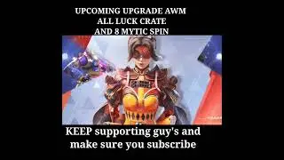 UPCOMING UPGRADE AWM LL LUCK CRATEAND 8 MYTIC SPIN..#youtubeshorts #youtubetrending #pubgmobile