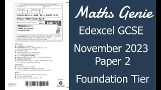 Edexcel Foundation Paper 2 November 2023 Exam Walkthrough