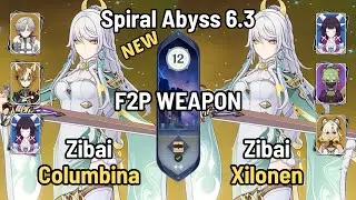 C0R0 Zibai: Columbina & Xilonen Team Showcase | New Spiral Abyss 6.3 | Genshin Impact