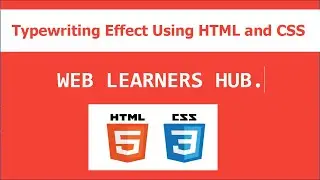 typing effect using html and css | tips & tricks | animation | web design and development tutorials