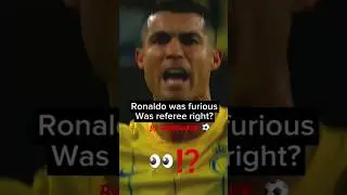 Ronaldo's Controversial Match: Unbelievable Referee Decions! #shorts #football  #ronaldo #trending