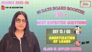 Amortization of Loans Explained 🔥 Class 12 Applied Maths CBSE 2026🎯