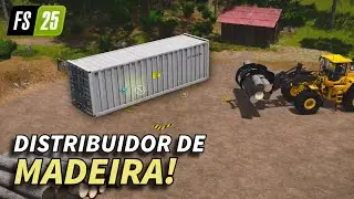 O MELHOR DISTRIBUIDOR DE MADEIRA🌳NOVO MOD: Wood Storage And Distribution no Farming Simulator 25