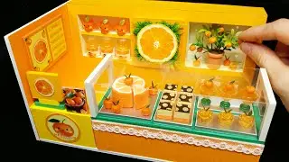 DIY Miniature Realistic board shop  - Mandarin Dessert shop decor !
