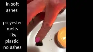 Real Silk Burn test. Textile test. Burn test on silk & Polyester.